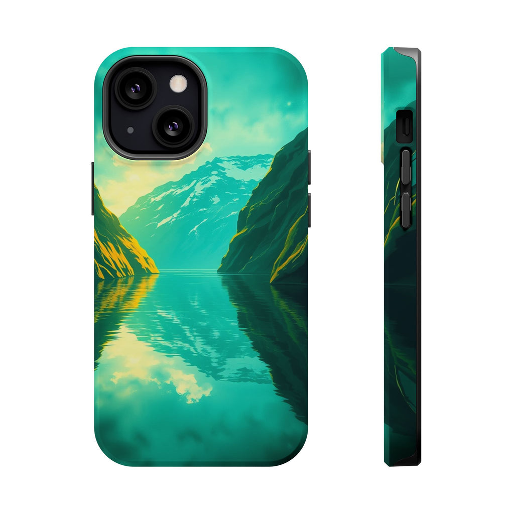 iPhone Fjord Reflection Bold Art Bold Modern Everyday Snap Case · iPhone Case