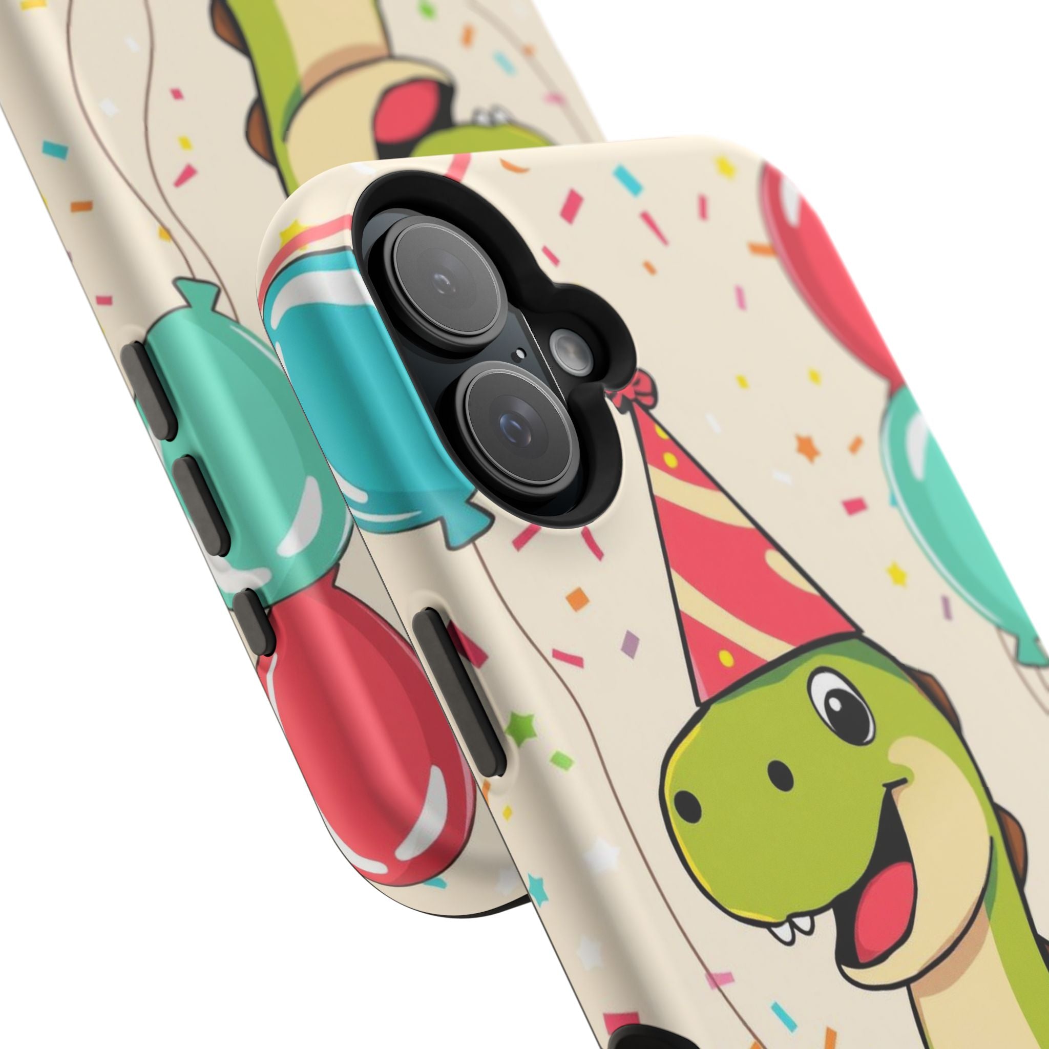 iPhone Dino with Party Hat Kids Fun Phone Case Gift Slim Snap Case · iPhone Case
