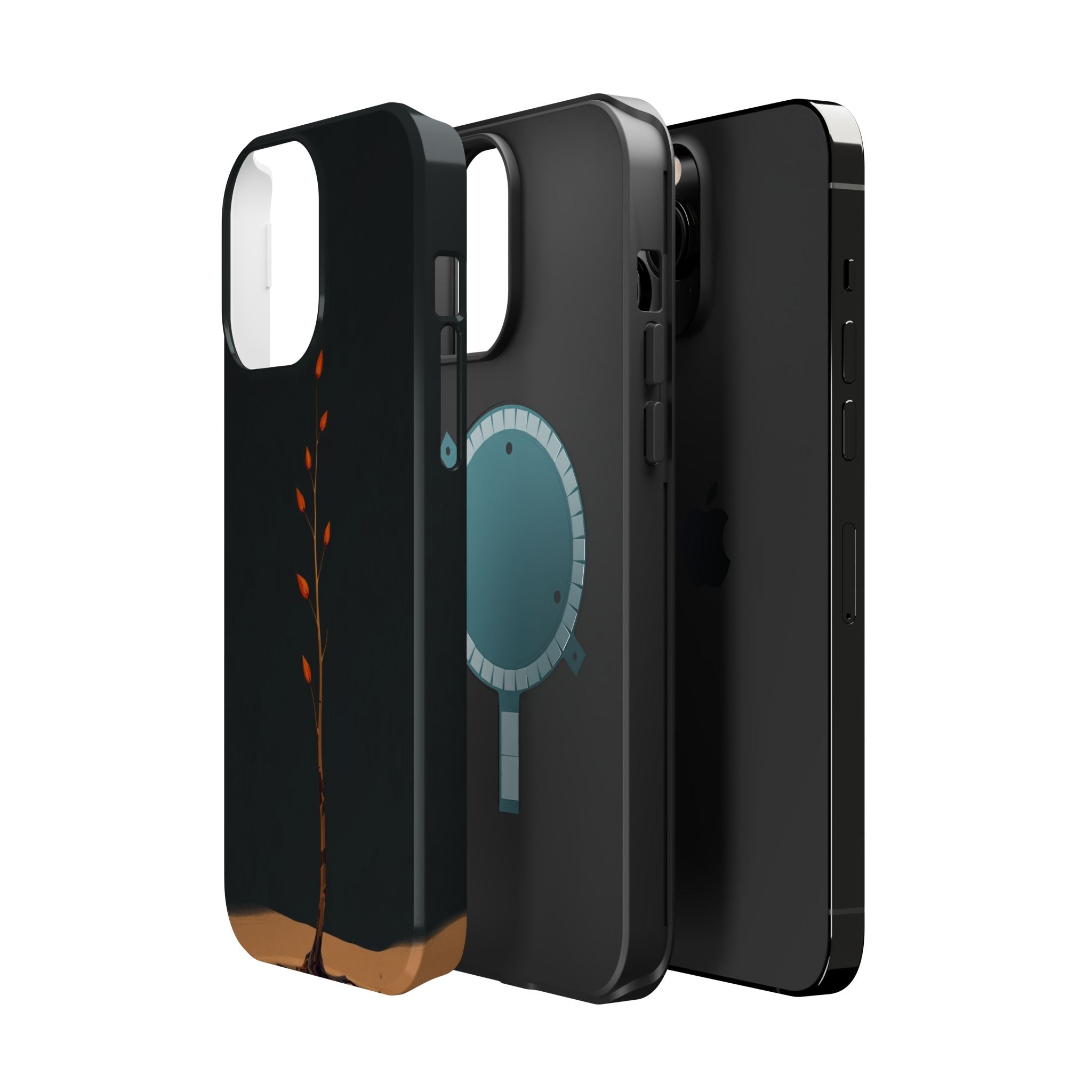 iPhone Burnt Orange And Sand Minimalist Stem Slim iPhone Everyday · iPhone Case