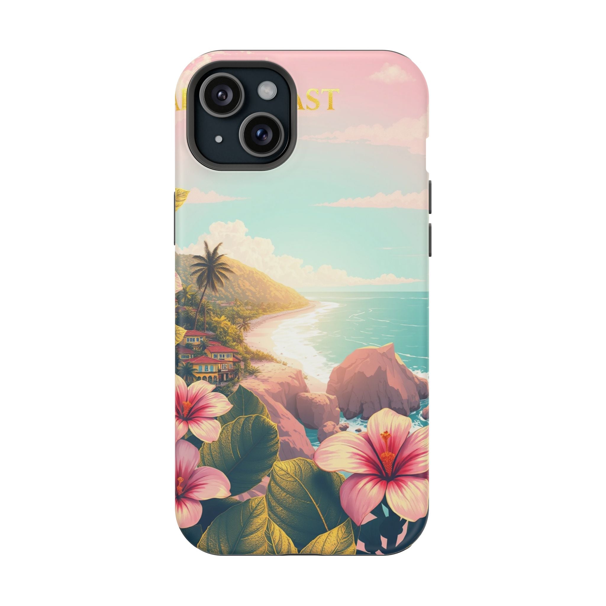 iPhone Mint And Blush Hibiscus Coast Slim Everyday iPhone 14 Designer · iPhone C