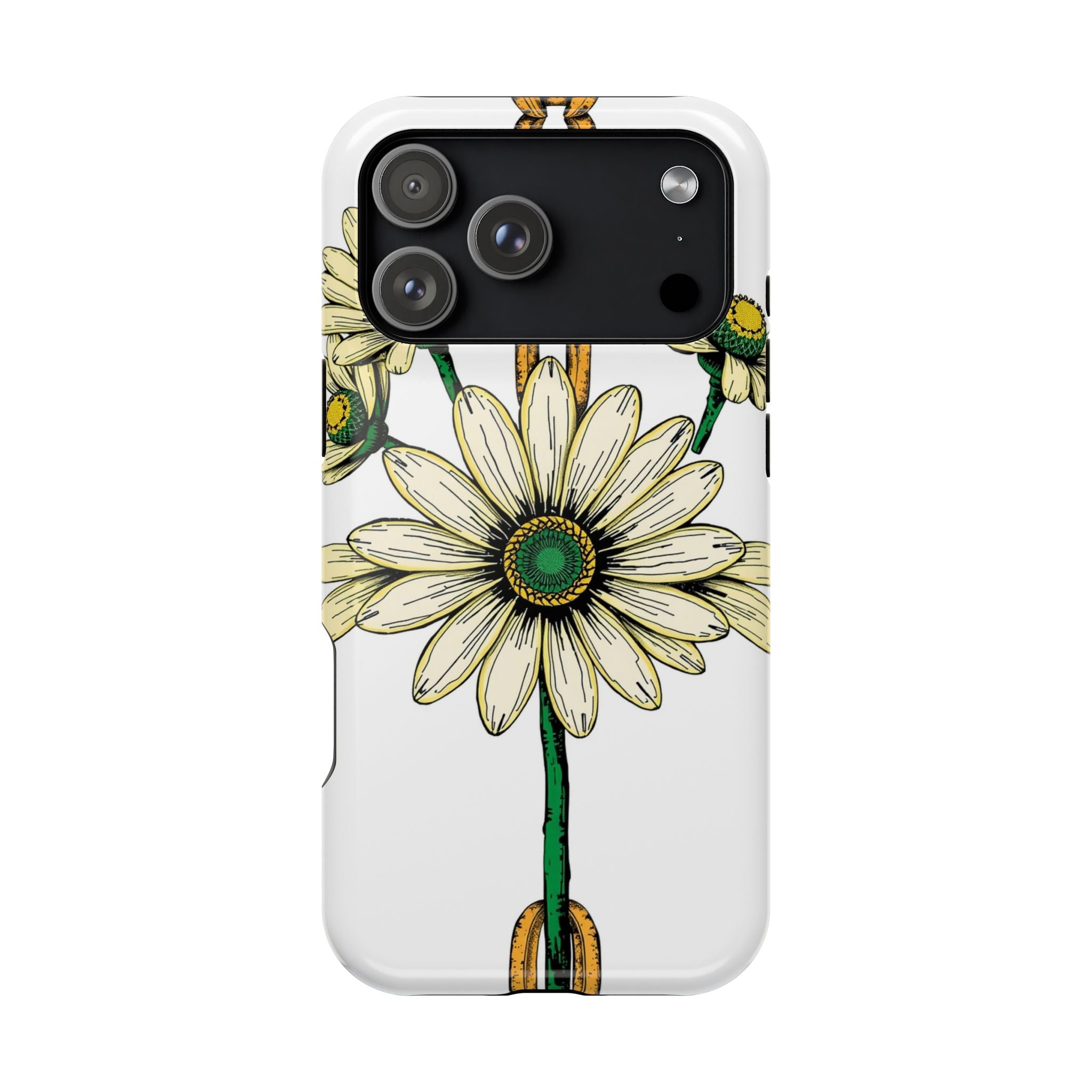 iPhone Daisy Chain Dark Gothic Ink Bold Modern Everyday Snap Case · iPhone Case