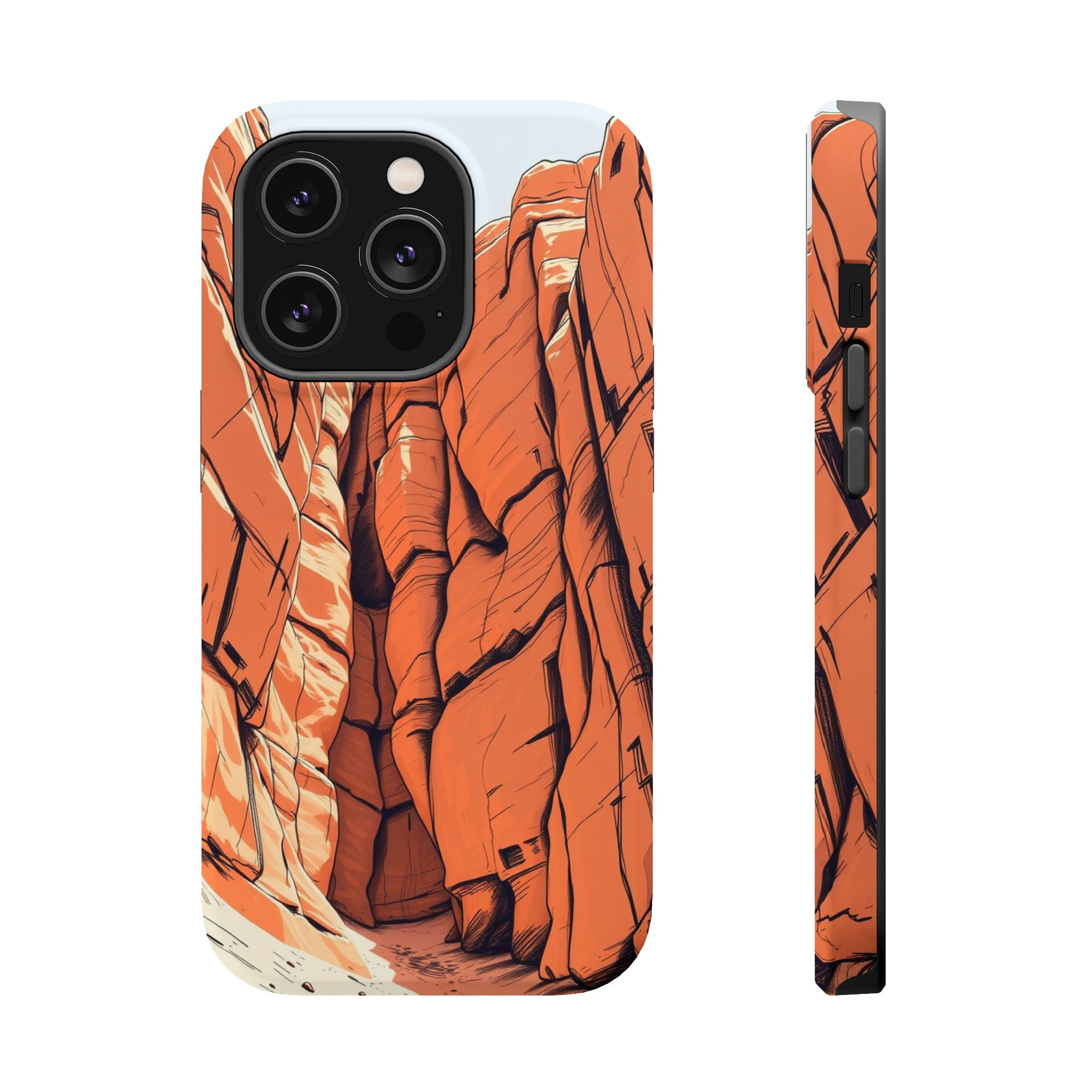 iPhone Burnt Orange And Sand Canyon Wall Slim Everyday iPhone Designer · iPhone