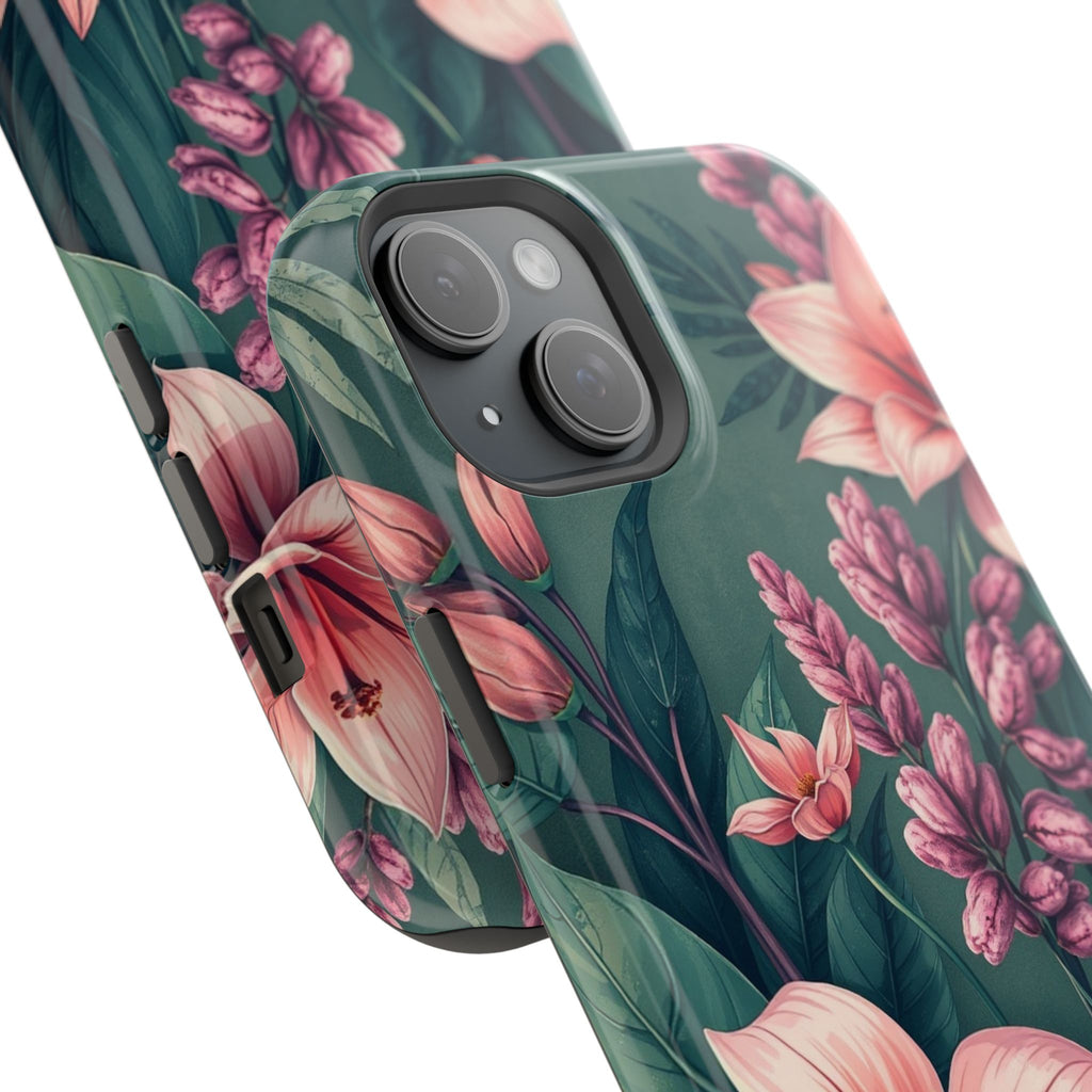 iPhone Mint And Blush Jungle Floral Slim Everyday Designer Case · iPhone Case