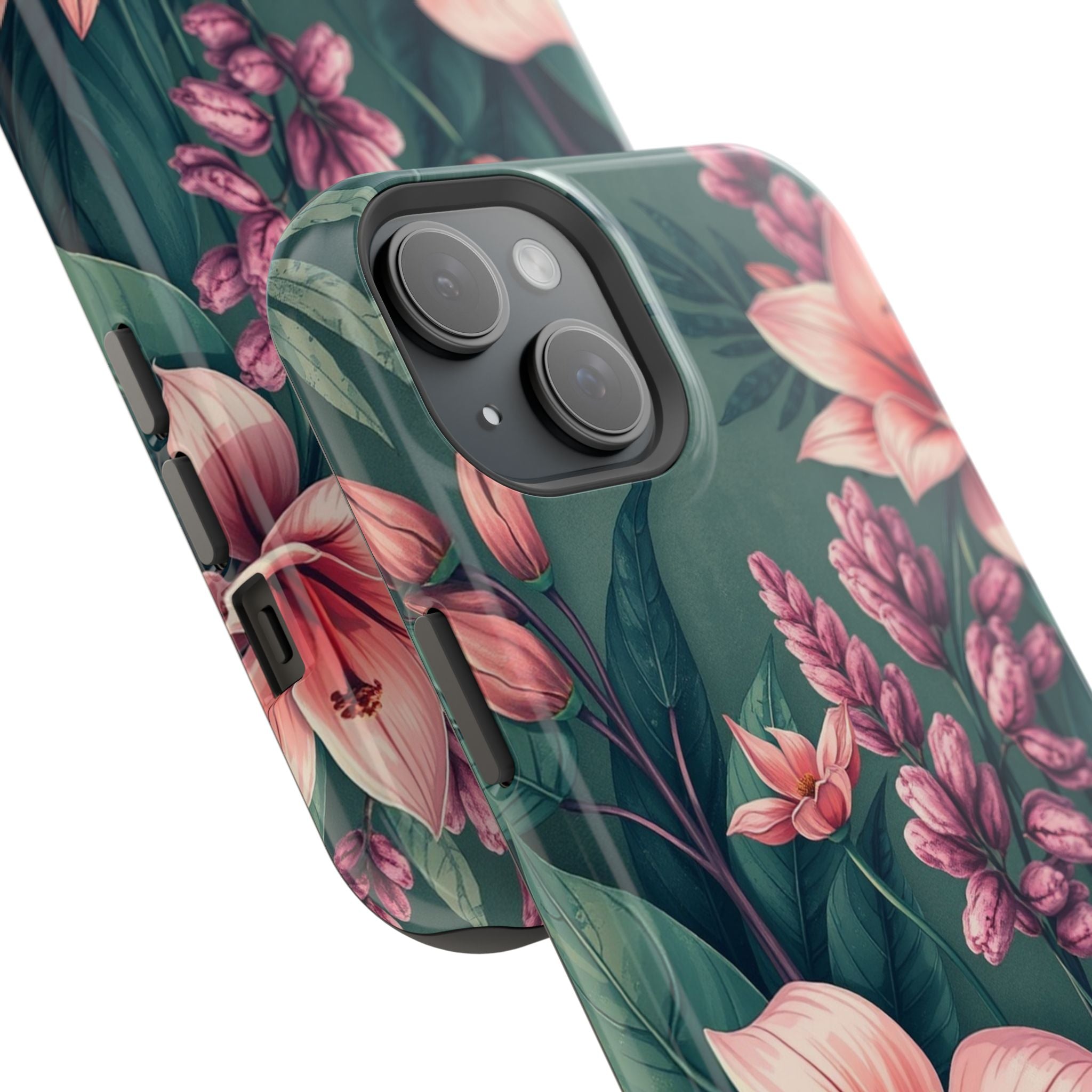 iPhone Mint And Blush Jungle Floral Slim Everyday Designer Case · iPhone Case