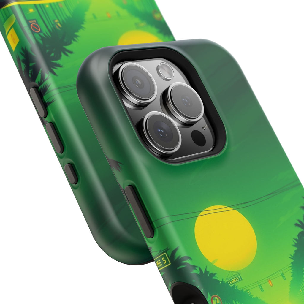 iPhone Dreamy Sunset Drive 80s Design Slim Everyday Designer Case · iPhone Case