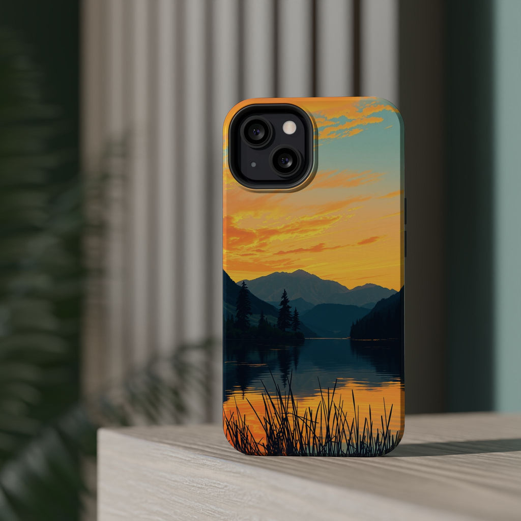 iPhone Lake at Twilight Oil Painting Impressionist iPhone Artistic · iPhone Case