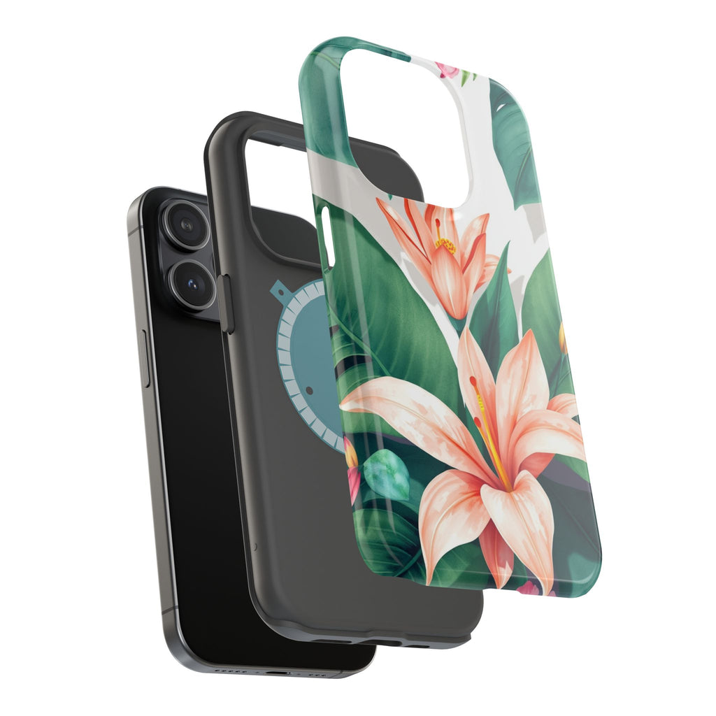 iPhone Tropical Bloom Sage And Ivory Slim Snap Case Gal · iPhone Case