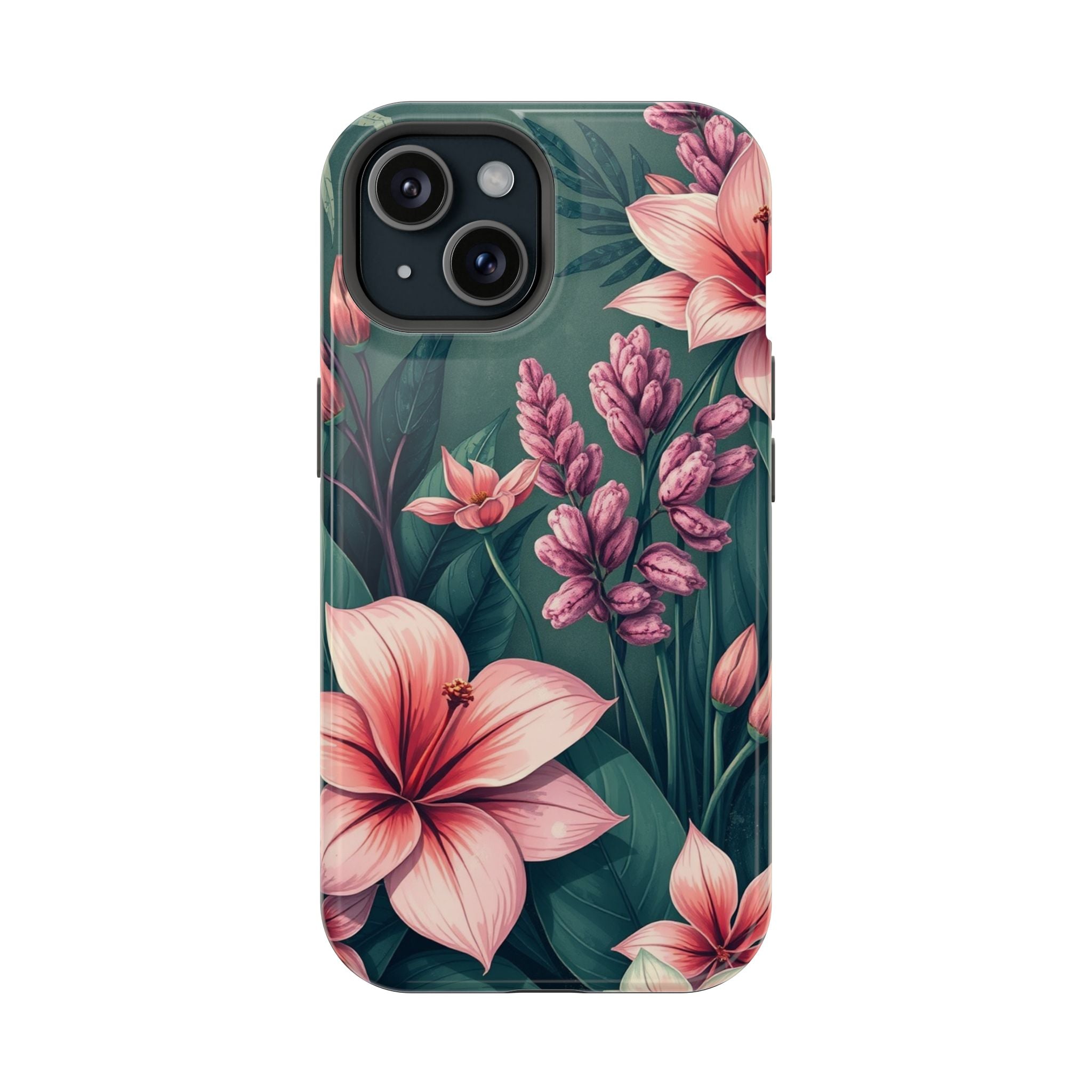 iPhone Mint And Blush Jungle Floral Slim Everyday Designer Case · iPhone Case