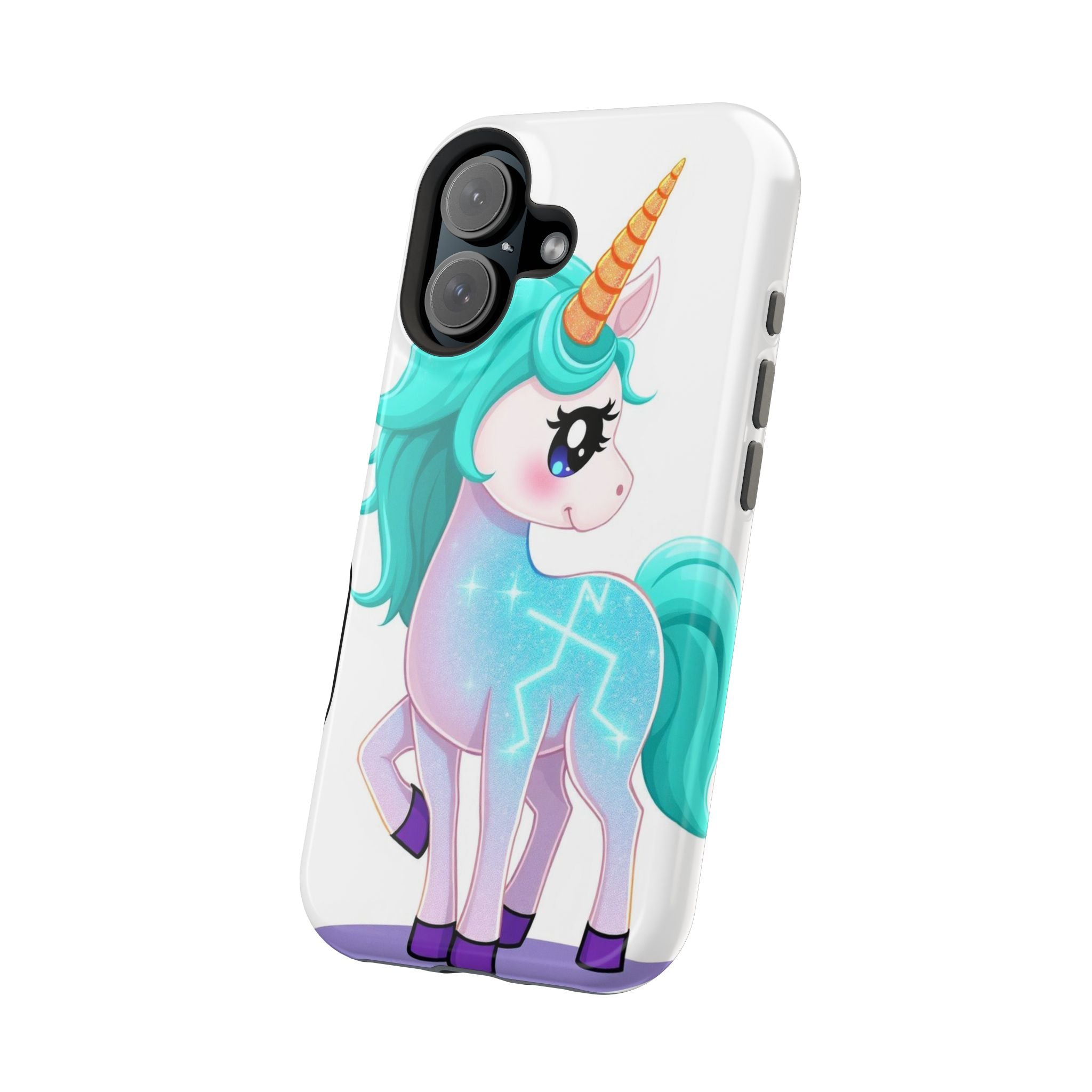 iPhone Turquoise Sparkle Unicorn Kids Fun iPhone Phone Case Gift · iPhone Case
