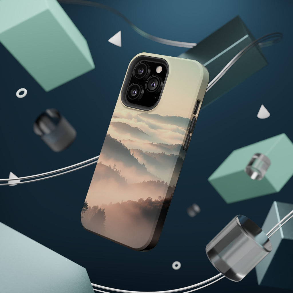 iPhone Mint And Blush Fog Rolling Over Hills Slim iPhone Everyday · iPhone Case