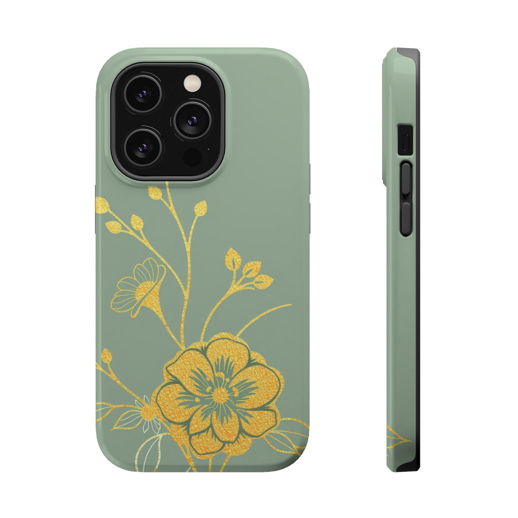 iPhone Floral Gold Foil Cinematic Art Slim Everyday Designer Case · iPhone Case