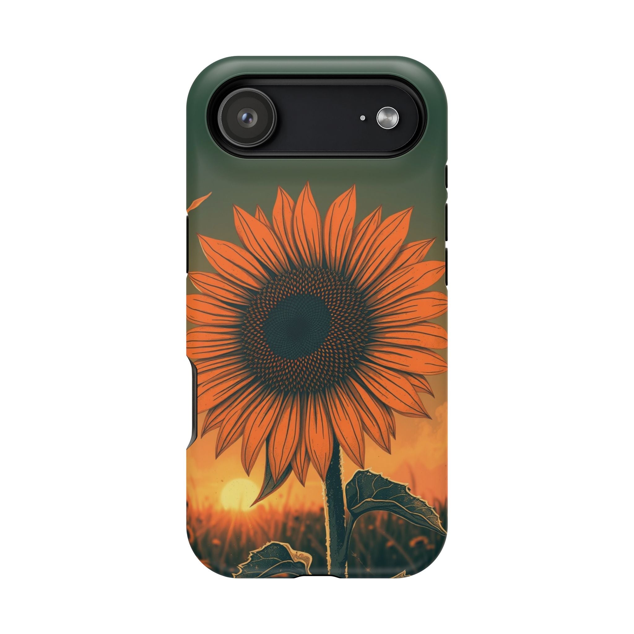iPhone Charcoal And Copper Sunflower Prairie Slim iPhone Everyday · iPhone Case