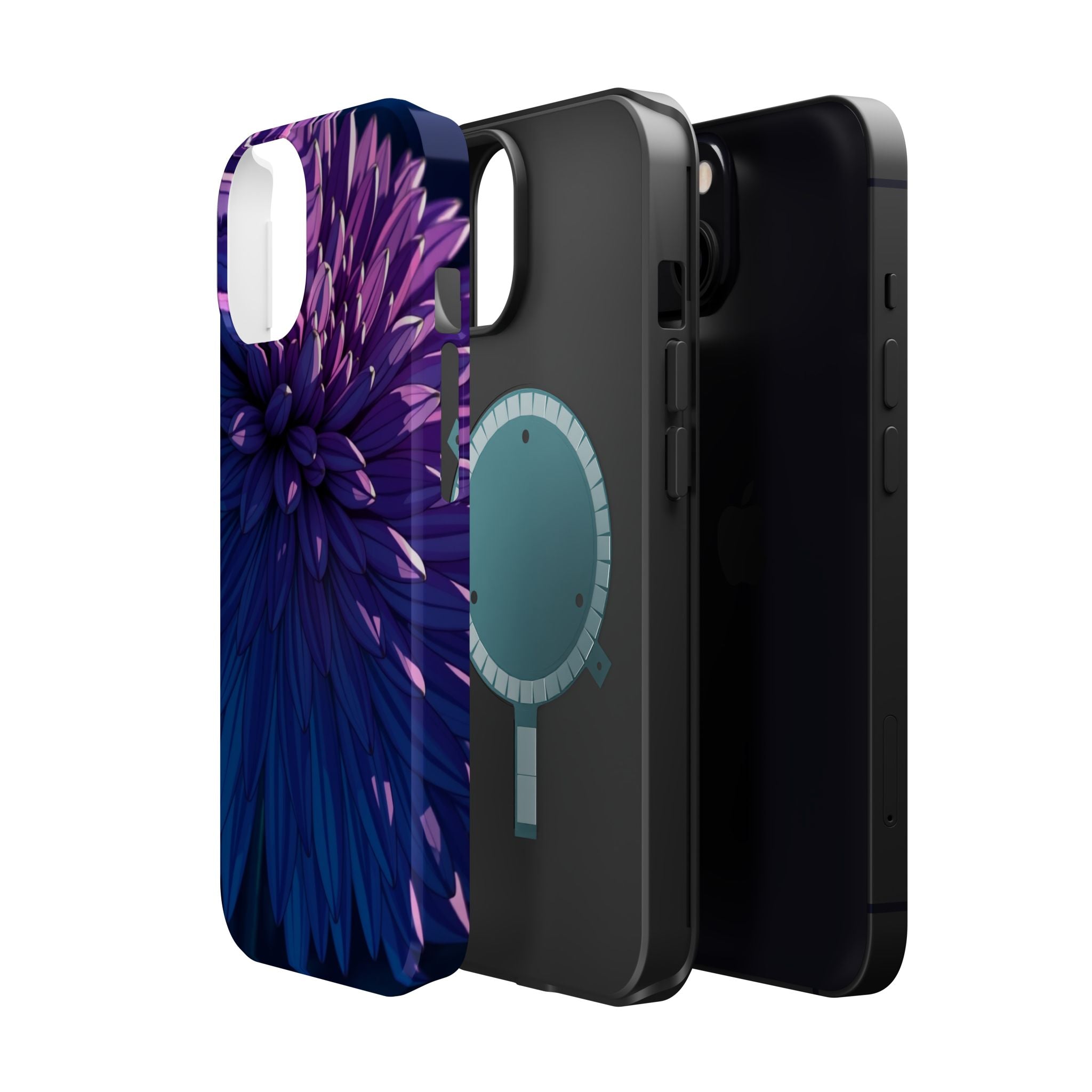 iPhone Indigo And Violet Chrysanthemum Classic Soft iPhone Finish · iPhone Case