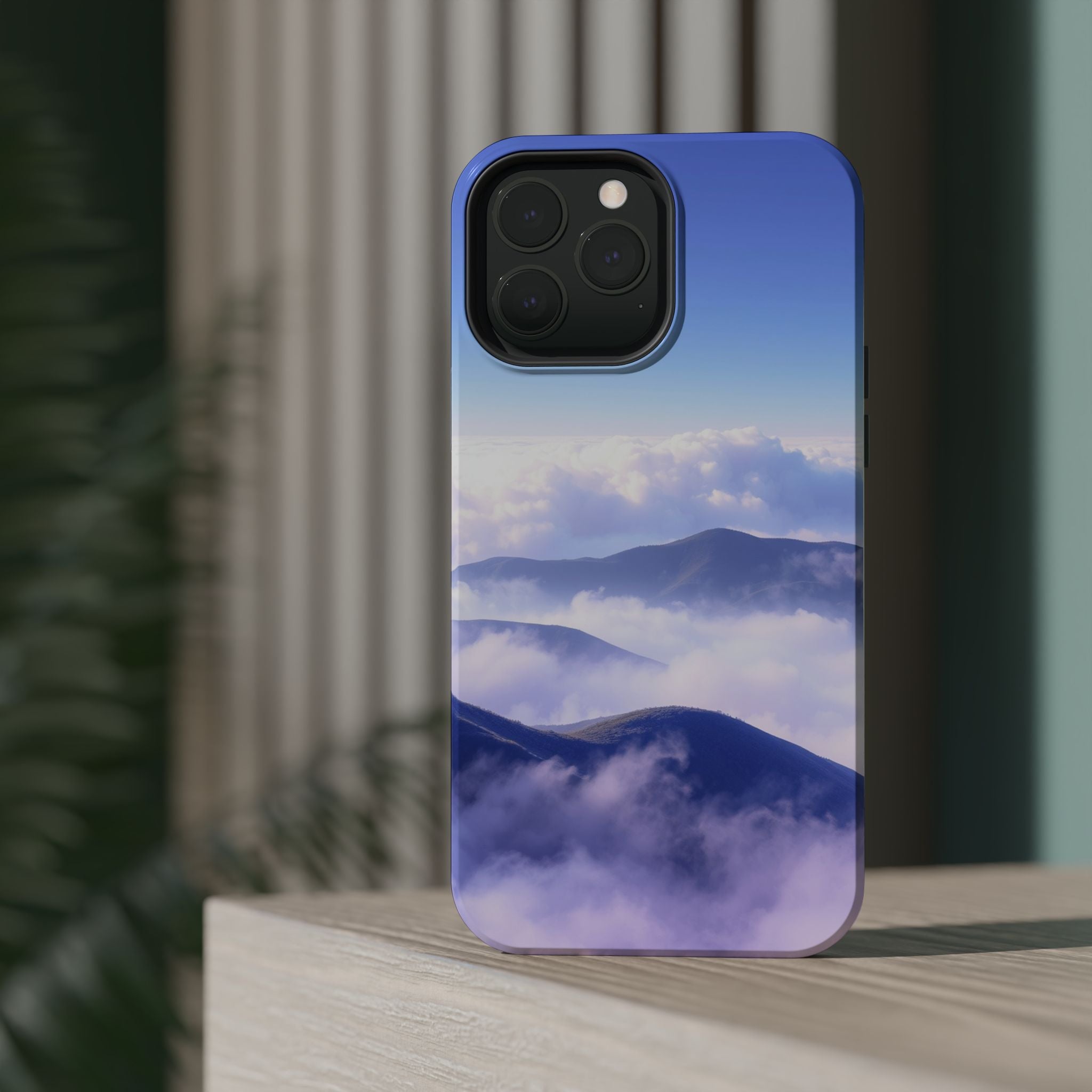 iPhone Dreamy Fog Rolling Over Hills Design Soft iPhone 20 Finish · iPhone Case