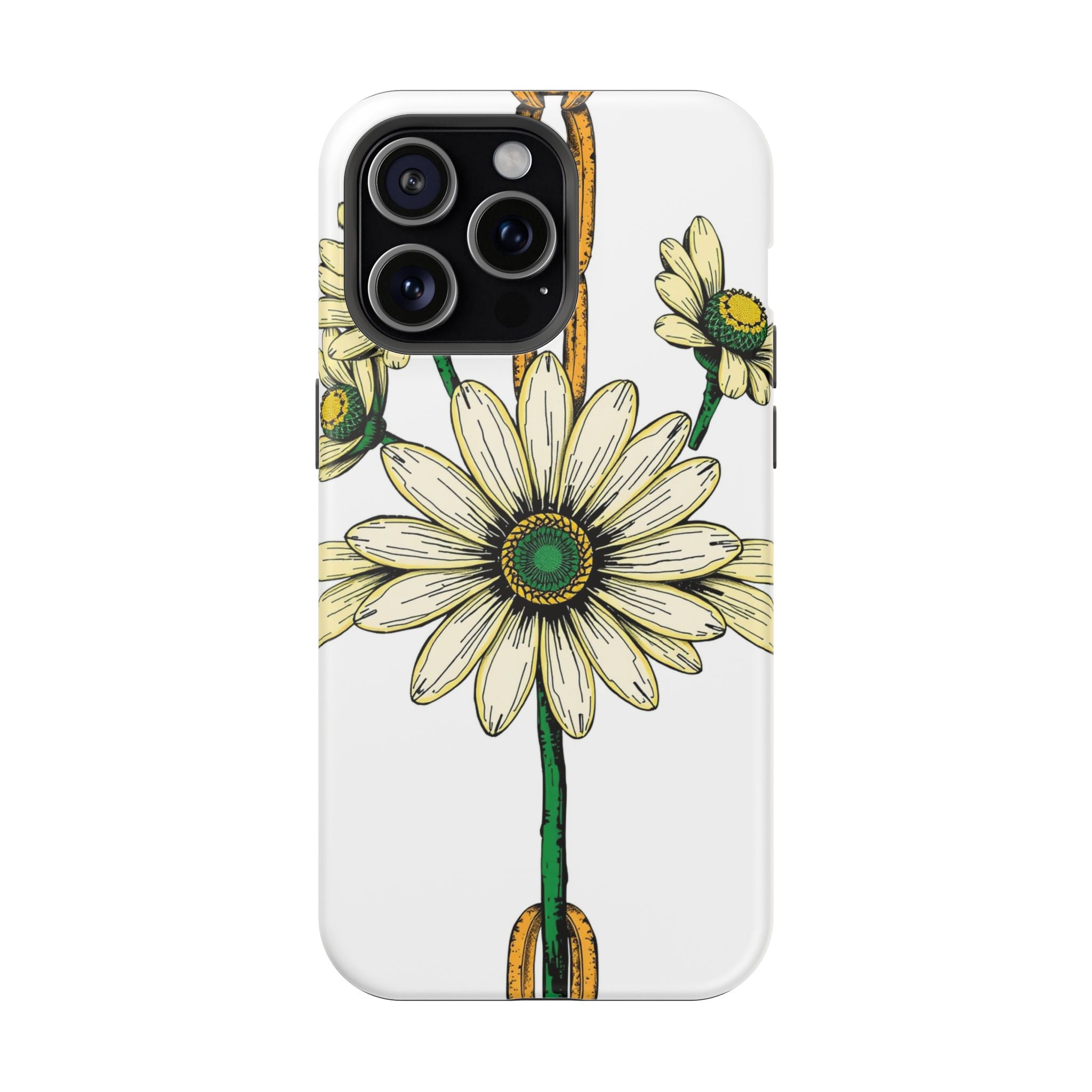 iPhone Daisy Chain Dark Gothic Ink Bold Modern Everyday Snap Case · iPhone Case