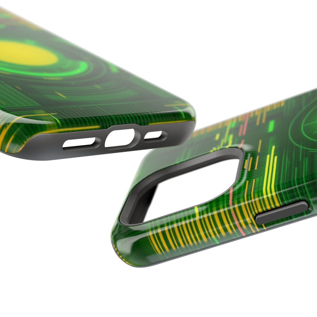 iPhone Emerald Green And Gold VHS Static Slim Everyday Designer Case · iPhone Ca