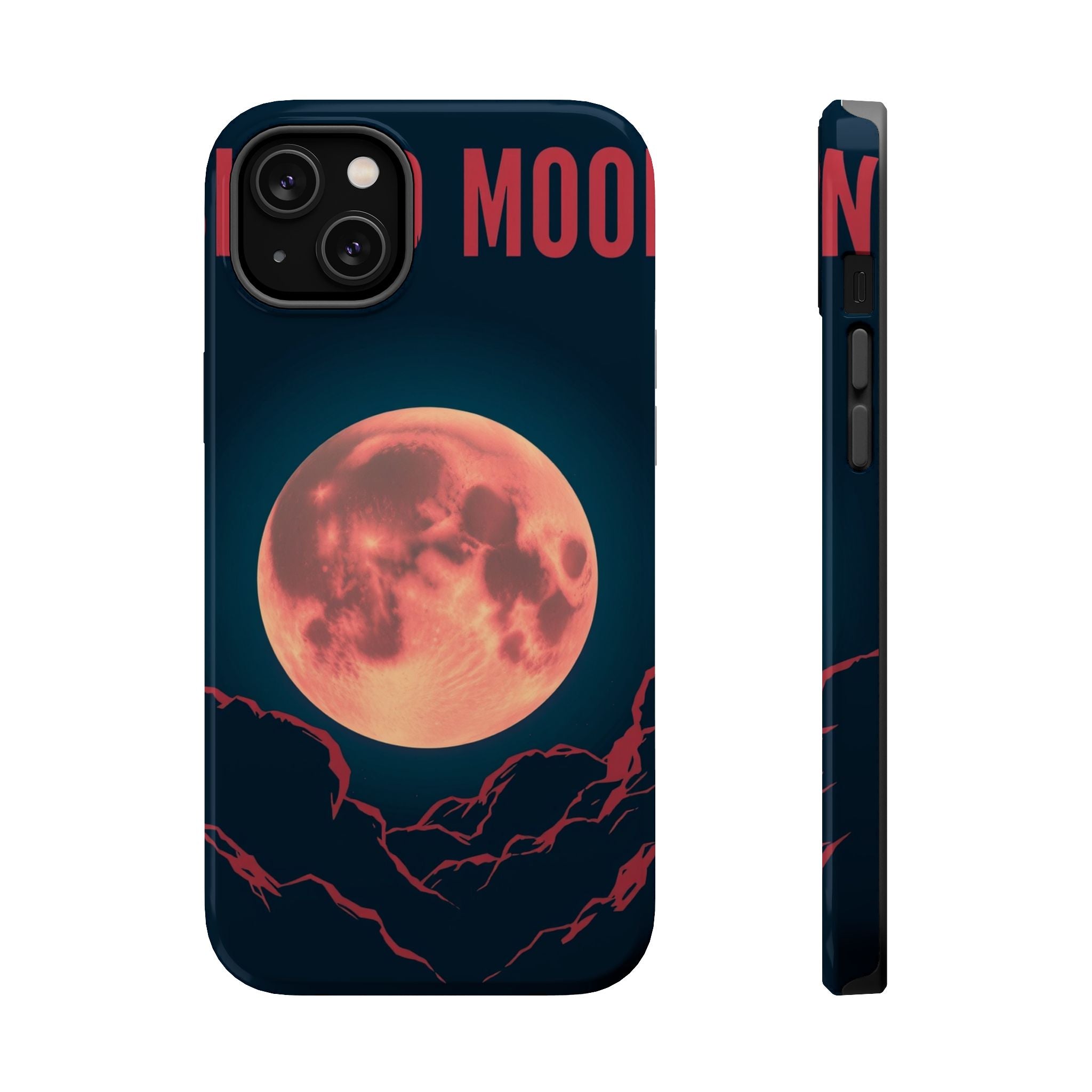 iPhone Blood Moon Rise Vintage Retro Poster Slim Everyday Designer Case · iPhone