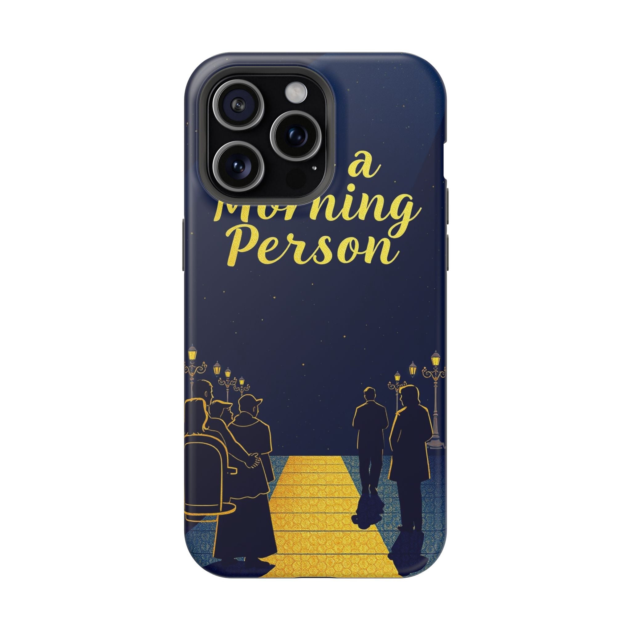 iPhone Midnight Blue And Silver Not a Morning Person Slim Snap Case · iPhone Cas