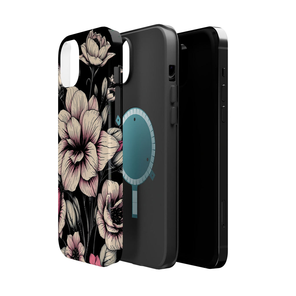 iPhone Floral Dark Academia Gothic Ink Slim Everyday Designer Case · iPhone Case