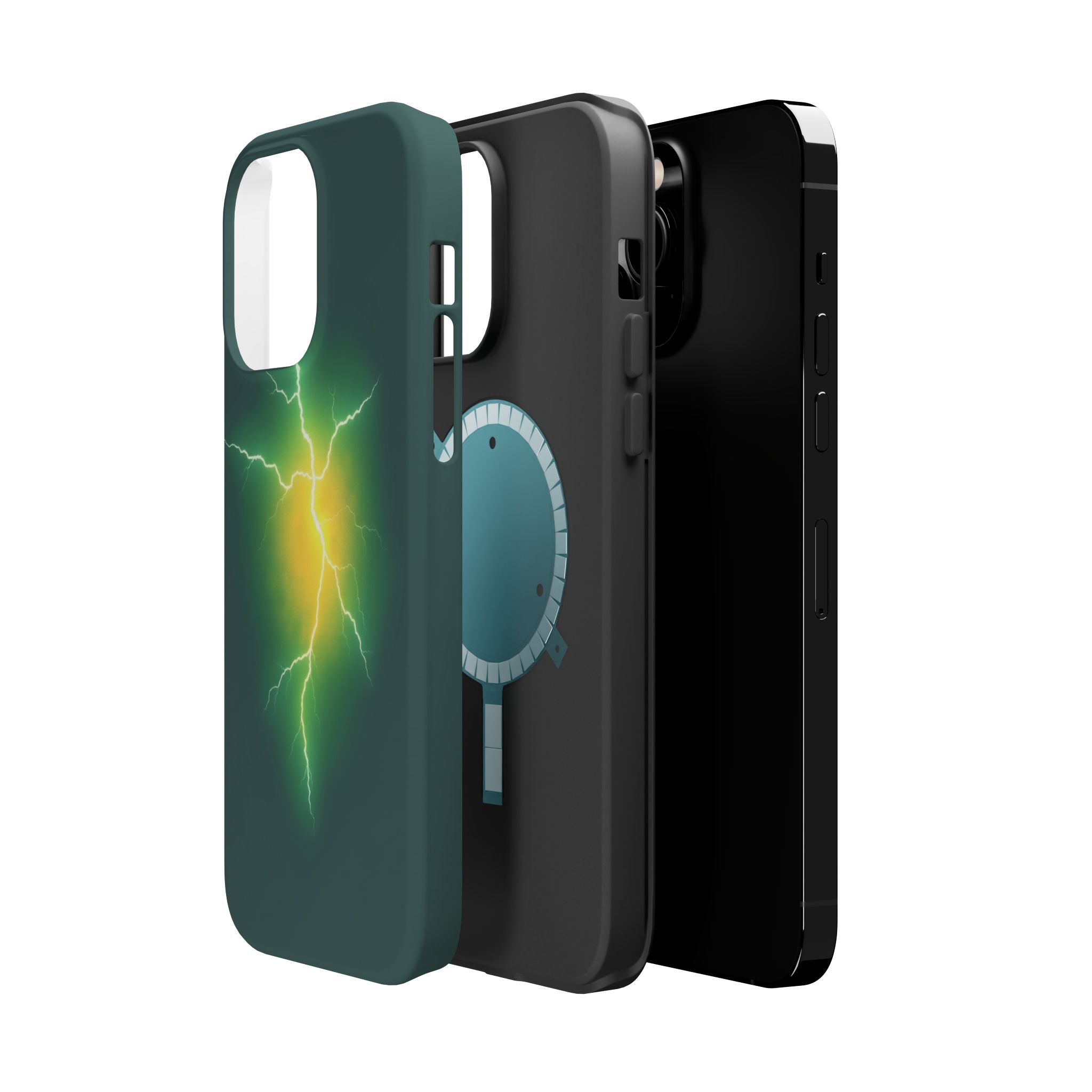 iPhone Emerald Green And Gold Prairie Lightning Soft iPhone Finish · iPhone Case