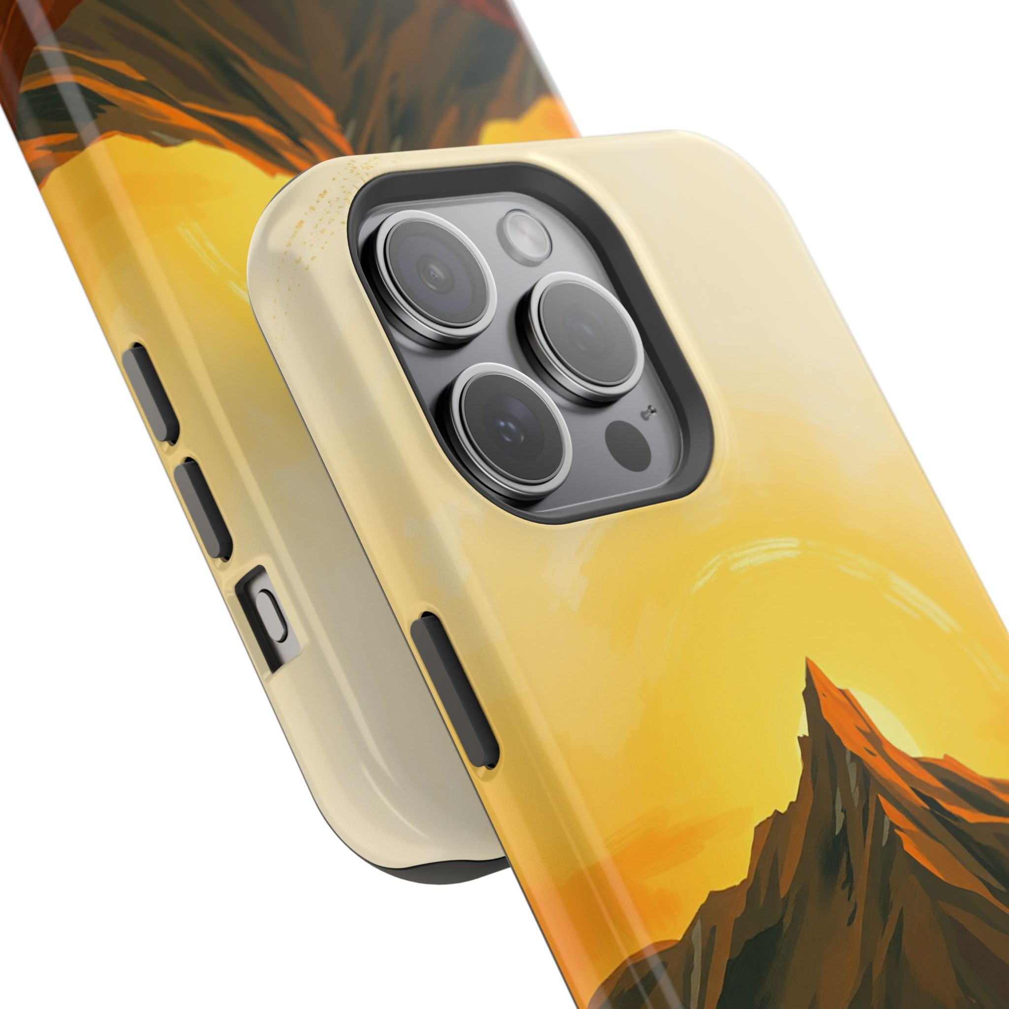 iPhone Mustard And Rust Mountain at Sunrise Slim iPhone Everyday · iPhone Case