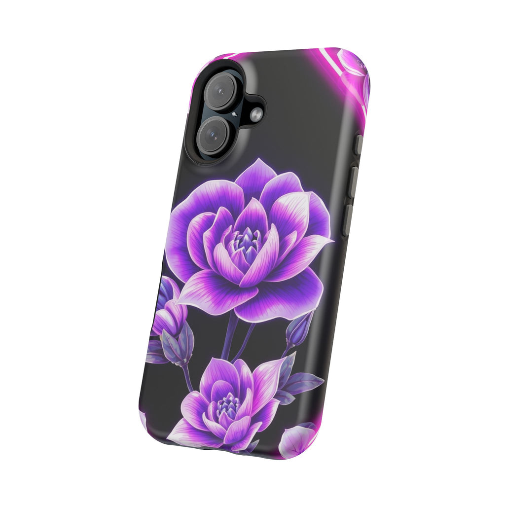 iPhone Floral Ombre Neon Cyberpunk Bold Modern Everyday Snap Case · iPhone Case