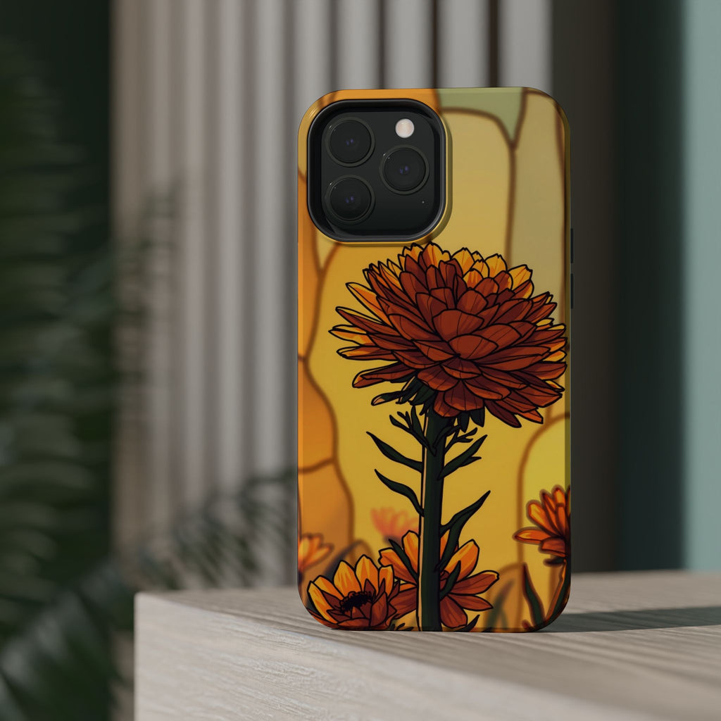 iPhone Sunset Amber And Peach Ranunculus Stack Soft iPhone Finish · iPhone Case