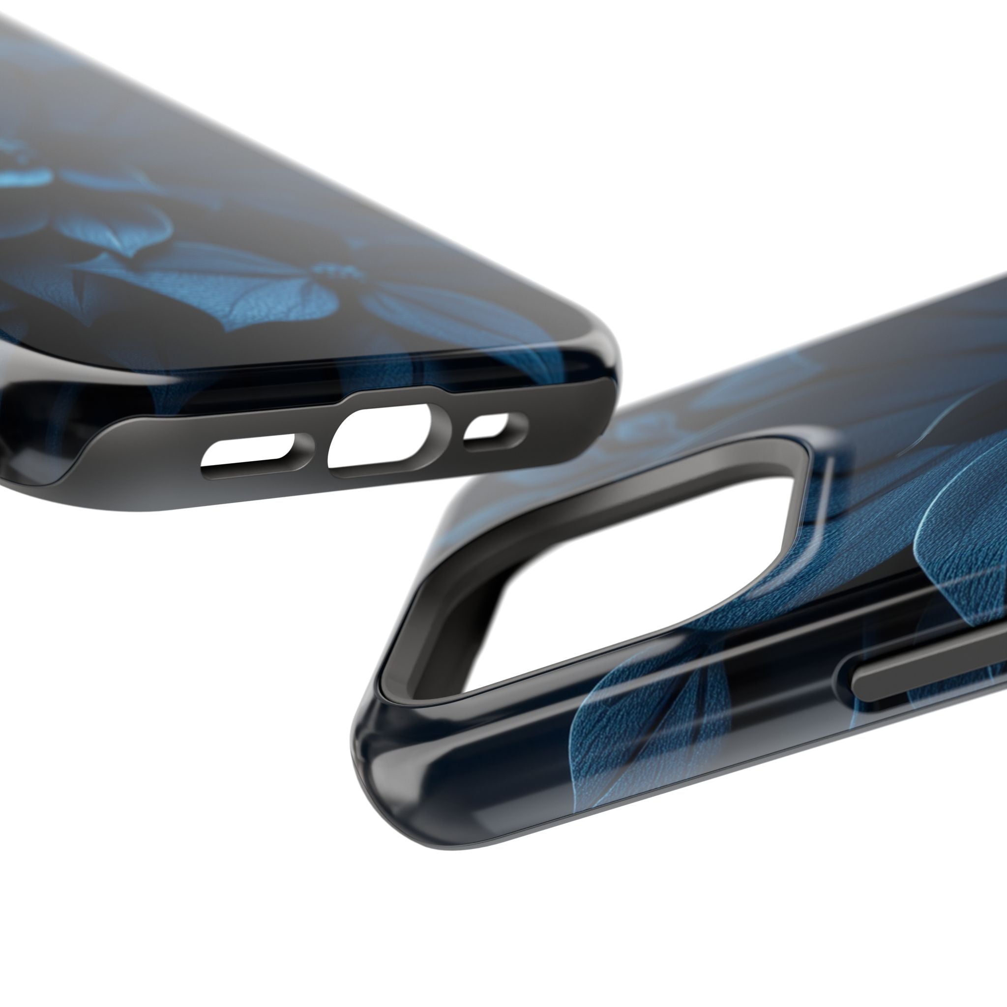 iPhone Midnight Blue And Silver Floral Dark Academia iPhone Slim · iPhone Case