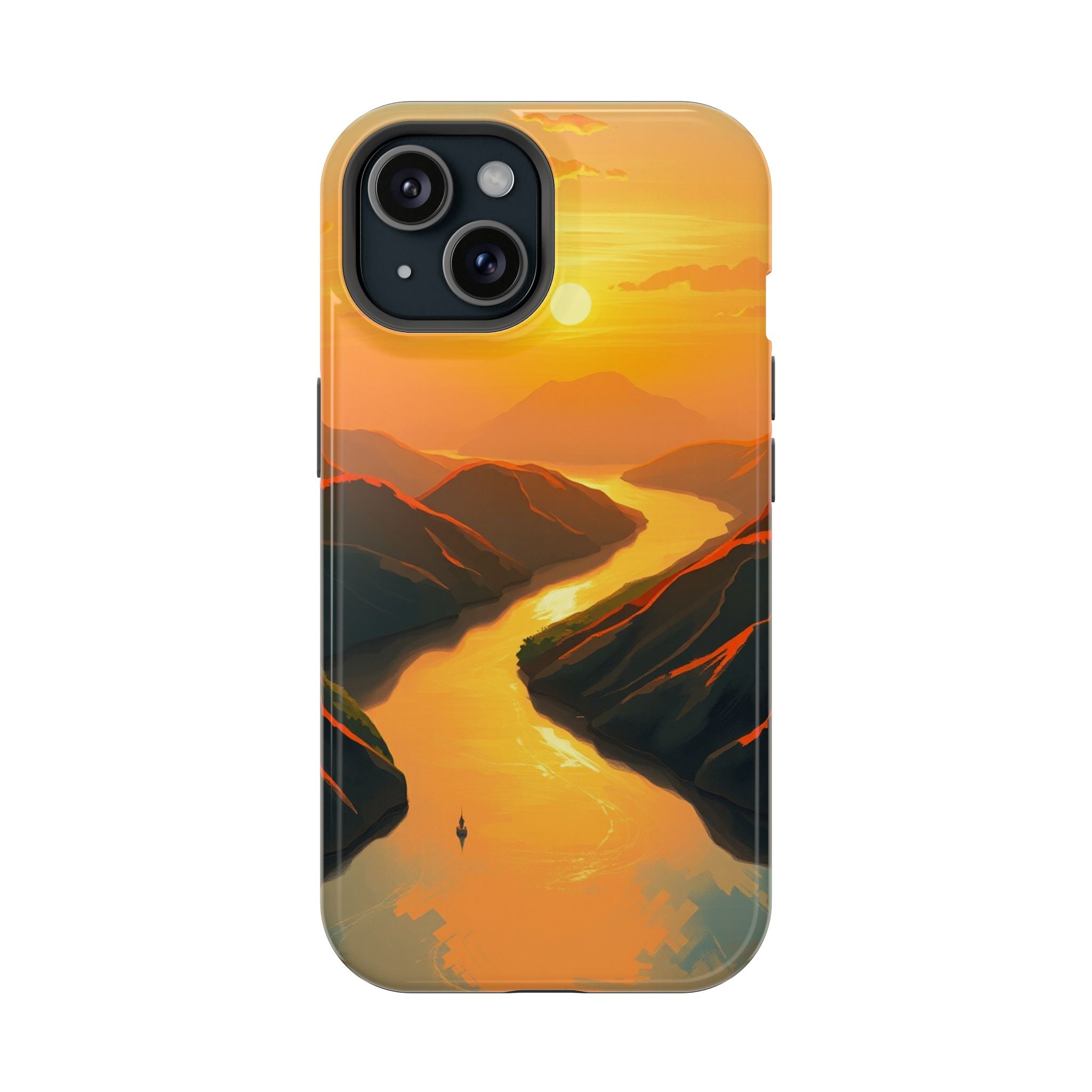 iPhone River Delta Aerial Oil Painting Impressionist iPhone Slim · iPhone Case