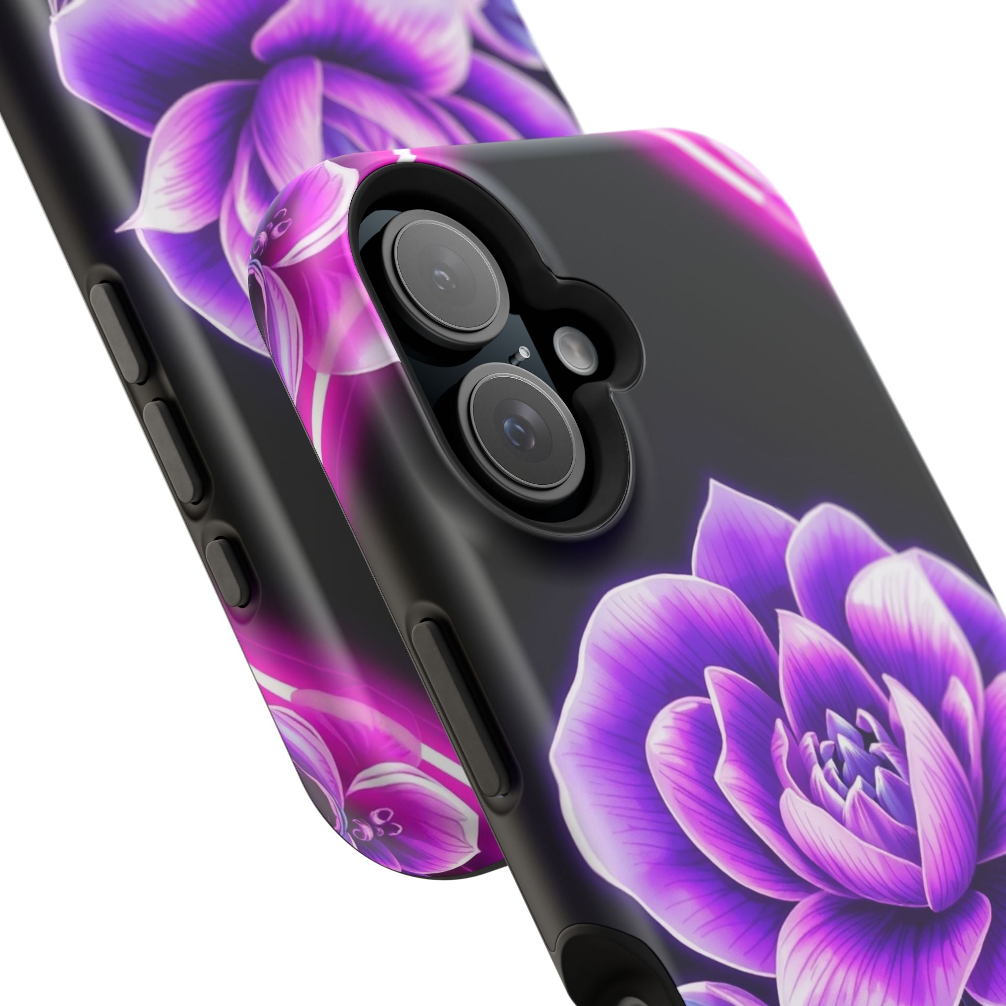 iPhone Floral Ombre Neon Cyberpunk Bold Modern Everyday Snap Case · iPhone Case
