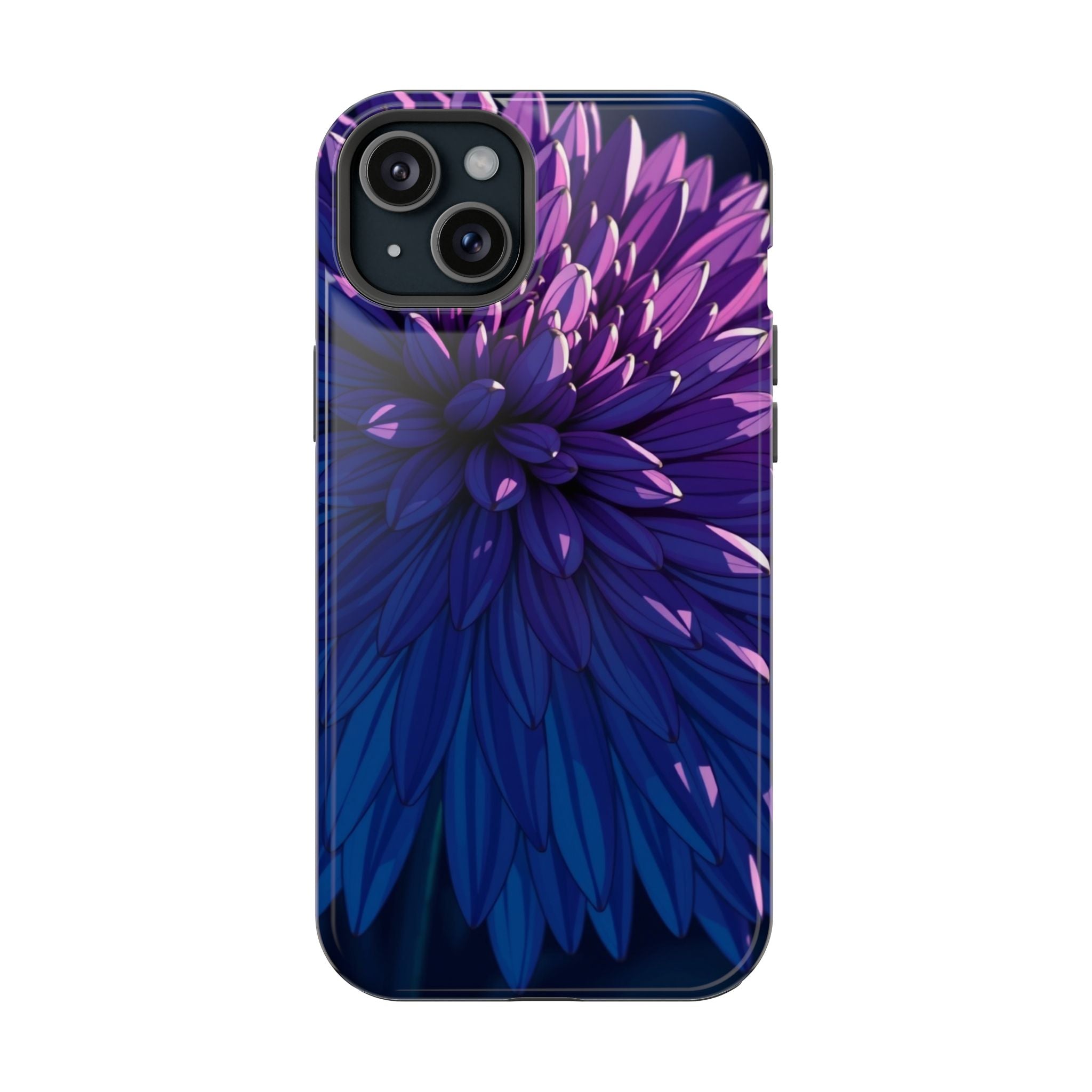 iPhone Indigo And Violet Chrysanthemum Classic Soft iPhone Finish · iPhone Case