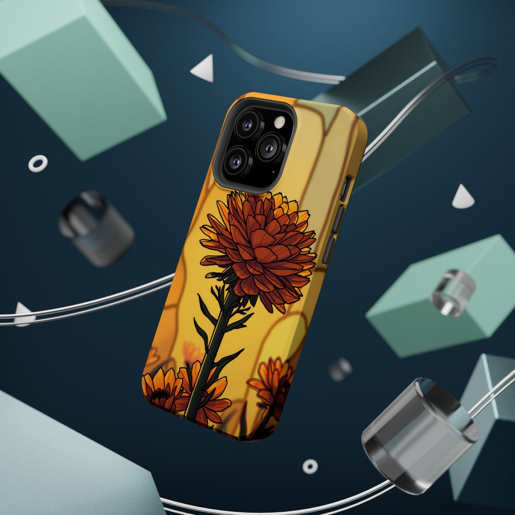 iPhone Sunset Amber And Peach Ranunculus Stack Soft iPhone Finish · iPhone Case